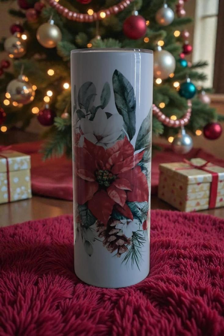 Tumbler Poinsettia Noël